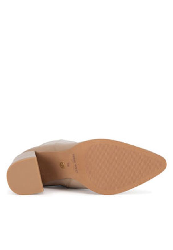 Nine West Botki WFA3000-1 Beżowy. Kolor: beżowy. Materiał: materiał
