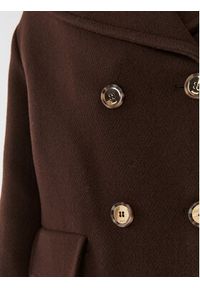 Pinko Płaszcz wełniany Effetto 101747 Y7DY Brązowy Regular Fit. Kolor: brązowy. Materiał: wełna