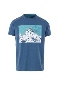 TRESPASS - T-shirt Męski Z Nadrukiem Chulli. Kolor: niebieski. Wzór: nadruk