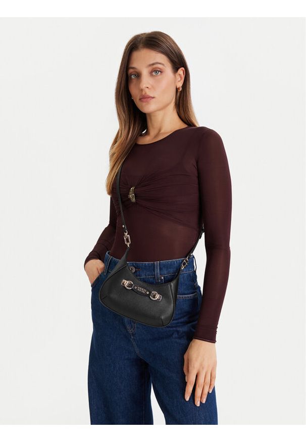 Guess Torebka Mimina Mini HWBG80 15720 Czarny. Kolor: czarny. Materiał: skórzane