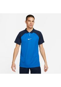 Koszulka treningowa męska Nike Drifit Academy Pro. Typ kołnierza: polo. Kolor: czarny, niebieski, wielokolorowy