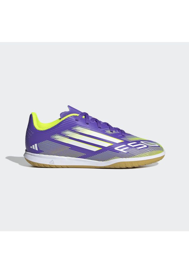 Adidas - Buty do piłki nożnej halowej dla dzieci ADIDAS F50 Club Futsal. Szerokość cholewki: normalna. Wzór: gładki. Sport: piłka nożna