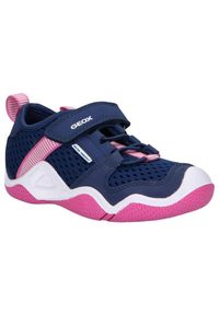 Geox - Kapcie GEOX J WADER GIRL A Niebieski. Kolor: niebieski. Materiał: syntetyk, tkanina. Sport: turystyka piesza