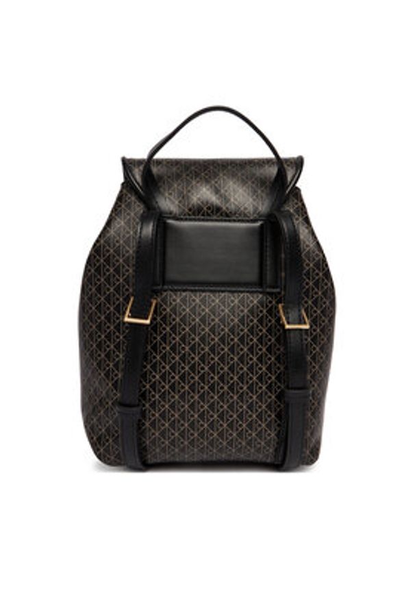 Calvin Klein Plecak Emblem Aop Mini Backpack LV04F3507G Czarny. Kolor: czarny. Materiał: skóra