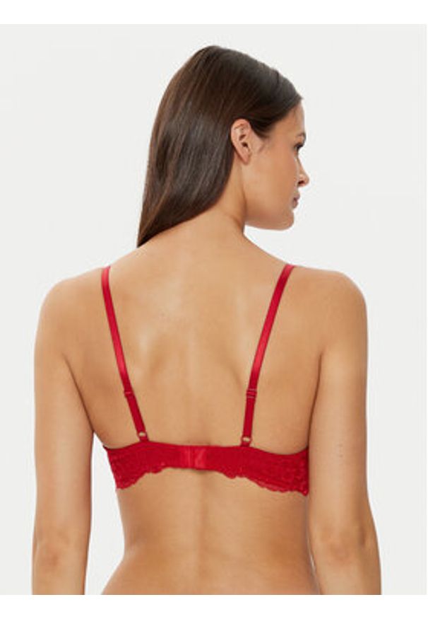 Hunkemöller Biustonosz z fiszbiną Marine 300245 Czerwony. Kolor: czerwony. Materiał: syntetyk