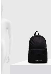 TOMMY HILFIGER - Tommy Hilfiger plecak męski kolor czarny duży gładki. Kolor: czarny. Materiał: poliester. Wzór: gładki #4
