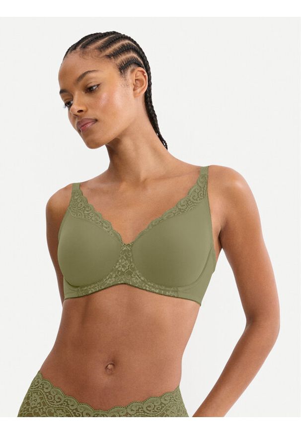 Triumph Biustonosz z fiszbiną Amourette 10210670 Zielony. Kolor: zielony. Materiał: syntetyk