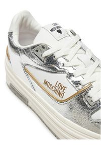 Love Moschino - LOVE MOSCHINO Sneakersy JA21017G18IB0000 Srebrny. Kolor: srebrny. Materiał: skóra