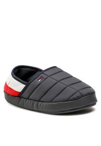 TOMMY HILFIGER - Tommy Hilfiger Kapcie Comfort Hilfiger Rwb Homeslipper FM0FM04224 Granatowy. Kolor: niebieski. Materiał: materiał