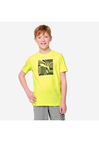 Koszulka dziecięca Puma. Kolor: żółty. Materiał: bawełna