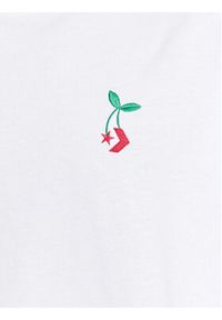Converse T-Shirt Loose Fit Star Chevron Cherry Ss Tee 10025237-A03 Biały Regular Fit. Kolor: biały. Materiał: bawełna