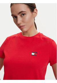 Tommy Jeans T-Shirt DW0DW22274 Czerwony Regular Fit. Kolor: czerwony. Materiał: bawełna #4