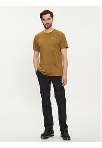 Salewa Koszulka techniczna Puez 26537 Brązowy Regular Fit. Kolor: brązowy. Materiał: syntetyk #5