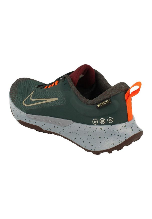 Buty do chodzenia damskie Nike Juniper Trail 2 Gtx. Zapięcie: sznurówki. Kolor: zielony. Materiał: materiał, tkanina, syntetyk. Szerokość cholewki: normalna. Sport: turystyka piesza