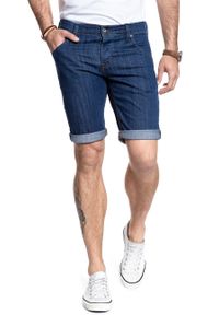 Mustang - SPODENKI MUSTANG 5 Pocket Short DENIM BLUE 1007373 5000 580. Materiał: denim