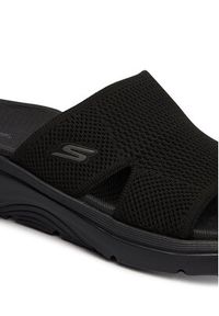 skechers - Skechers Klapki GO WALK Arch Fit 2.0 140865/BBK Czarny. Kolor: czarny. Materiał: materiał #3