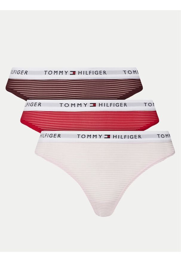 TOMMY HILFIGER - Tommy Hilfiger Komplet 3 par stringów UW0UW05532 Kolorowy. Materiał: syntetyk. Wzór: kolorowy