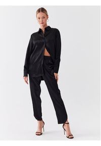 Kontatto Spodnie materiałowe NO7035 Czarny Regular Fit. Kolor: czarny. Materiał: wiskoza #4