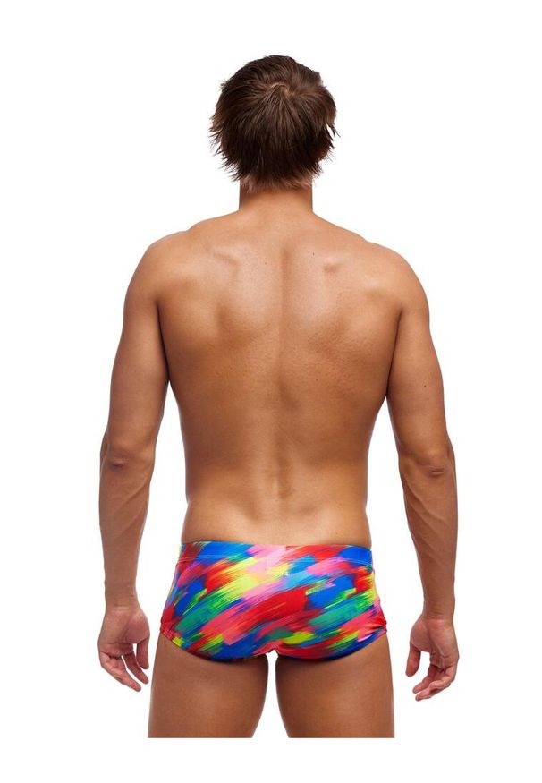 FUNKY TRUNKS - Kąpielówki Funky Trunks Stroked - trunki męskie. Kolor: czerwony, wielokolorowy, żółty