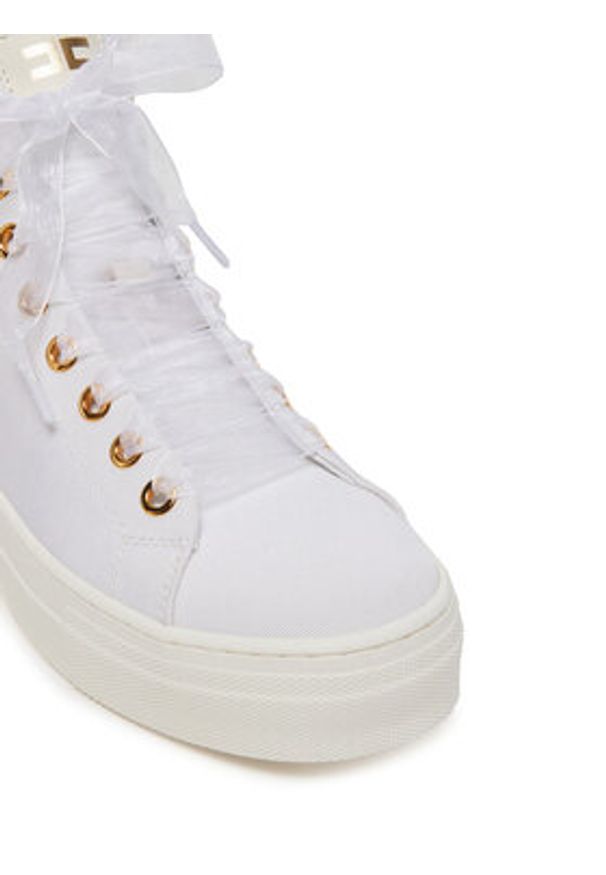 Elisabetta Franchi Sneakersy F4-A9E-0243 Biały. Kolor: biały. Materiał: materiał