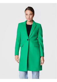 TwinSet - TWINSET Płaszcz wełniany 222TP2060 Zielony Regular Fit. Kolor: zielony. Materiał: wełna #1