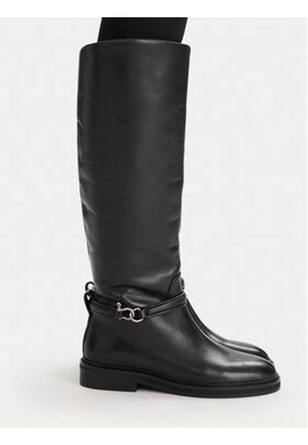 Gino Rossi - GINO ROSSI Oficerki CEO-BERO-V2000-128-1 Czarny. Kolor: czarny. Materiał: skóra