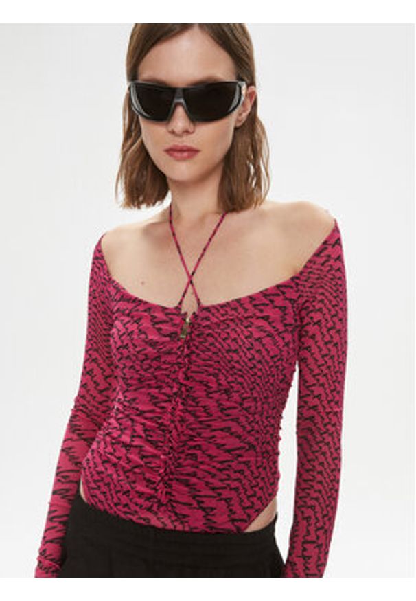 Pinko Body Birba 102221 A1A0 Różowy Slim Fit. Kolor: różowy. Materiał: syntetyk