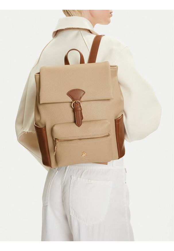 Beverly Hills Polo Club Plecak CEO-BHPC-C-002-08 Beżowy. Kolor: beżowy. Materiał: materiał