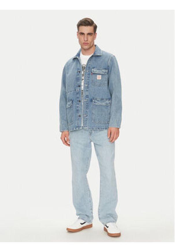 Levi's® Kurtka jeansowa Engineer A0744-0003 Niebieski Relaxed Fit. Kolor: niebieski. Materiał: bawełna