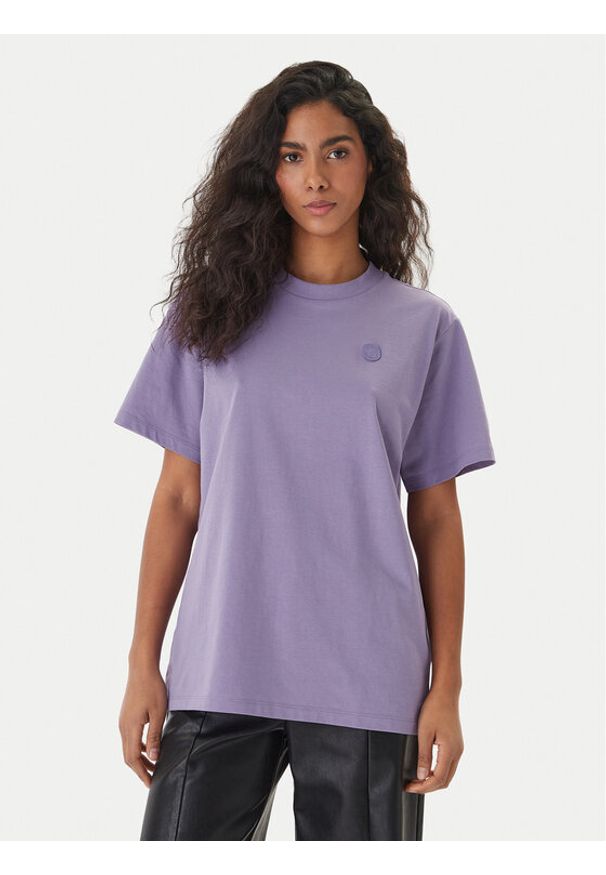 Hugo - HUGO T-Shirt Vintage 50518139 Fioletowy Relaxed Fit. Kolor: fioletowy. Materiał: bawełna. Styl: vintage