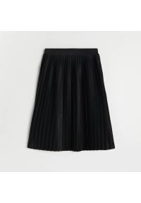 Reserved - Plisowana spódnica - Czarny. Kolor: czarny #1