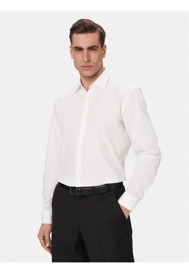 Hugo - HUGO Koszula Koey 50561154 Biały Slim Fit. Kolor: biały. Materiał: bawełna
