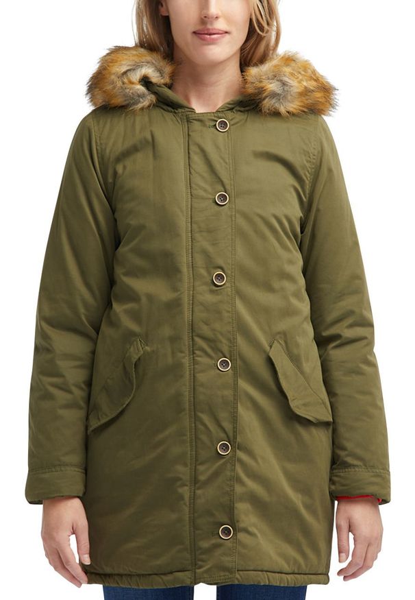 Mustang - DAMSKA KURTKA ZIMOWA MUSTANG PARKA IVY GREEN 1006132 6421. Materiał: futro. Sezon: zima