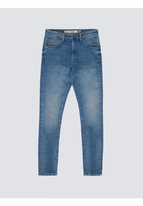 Big-Star - Jeansy męskie niebieskie Deric High Waist 390. Okazja: na co dzień. Stan: podwyższony. Kolor: niebieski. Styl: casual