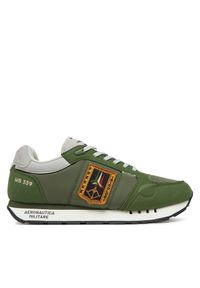 Sneakersy Aeronautica Militare. Kolor: zielony