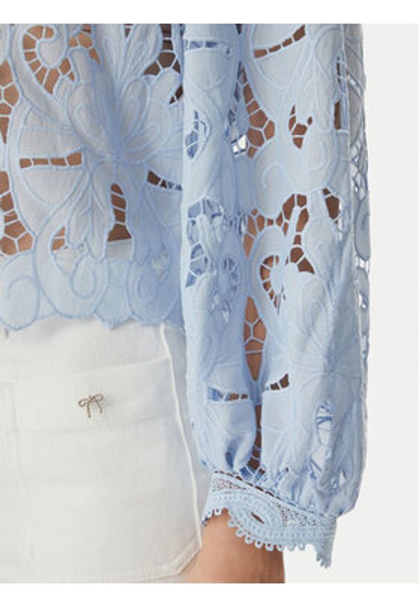 Morgan Bluzka 261-OMBRAK Niebieski jasny Regular Fit. Kolor: niebieski. Materiał: syntetyk