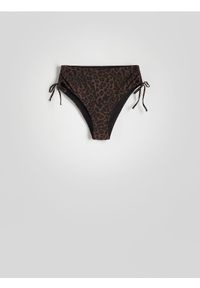 Reserved - Dół od bikini - brązowy. Kolor: brązowy. Materiał: materiał. Wzór: gładki