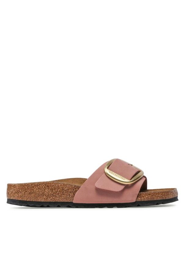 Birkenstock Klapki Madrid Big Buckle 1024039 Różowy. Kolor: różowy. Materiał: nubuk, skóra