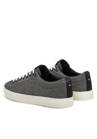 TOMMY HILFIGER - Tommy Hilfiger Tenisówki Th Hi Vulc Low Core Chambray FM0FM05389 Szary. Kolor: szary. Materiał: materiał #4