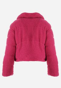Born2be - Fuksjowa Kurtka Futerko Teddy Zychee. Okazja: na co dzień, na spacer. Kolor: różowy. Materiał: futro. Długość rękawa: długi rękaw. Długość: długie. Styl: casual, elegancki #8