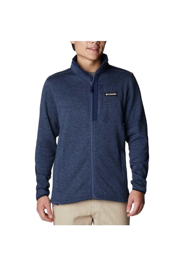 columbia - Bluza polarowa Sweater Weather Full Zip - niebieska. Typ kołnierza: polo. Kolor: niebieski. Materiał: polar