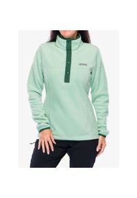 columbia - Bluza damska bez kaptura Columbia Benton Springs Half Snap Pull Over II. Typ kołnierza: bez kaptura. Kolor: zielony. Sport: turystyka piesza