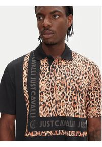 Just Cavalli Polo 78OAGE15 Czarny Regular Fit. Typ kołnierza: polo. Kolor: czarny. Materiał: bawełna #3