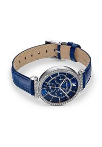 Swarovski - Zegarek PASSAGE CHRONO 5580342. Kolor: niebieski. Materiał: skóra, materiał #3