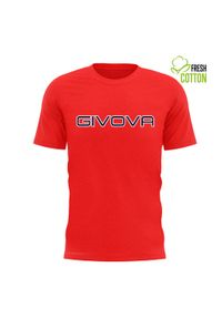 Givova Czerwony T-shirt Bawełniany XL - Oddychający i Wygodny. Typ kołnierza: polo. Kolor: czerwony. Materiał: bawełna. Styl: elegancki, sportowy #1