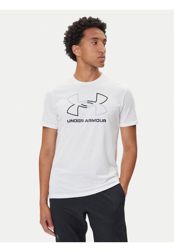 Under Armour T-Shirt Ua Gl Foundation Update Ss 1382915 Biały Loose Fit. Kolor: biały. Materiał: bawełna