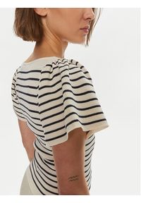 Vero Moda Bluzka Ginny 10278323 Biały Slim Fit. Kolor: biały. Materiał: syntetyk