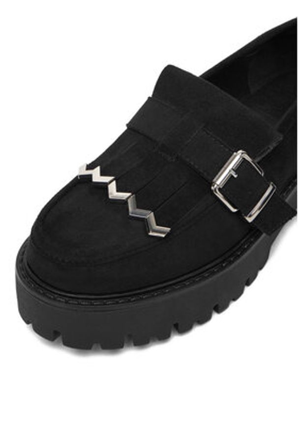 DeeZee Loafersy CEO-HY6688001-1 Czarny. Kolor: czarny. Materiał: materiał