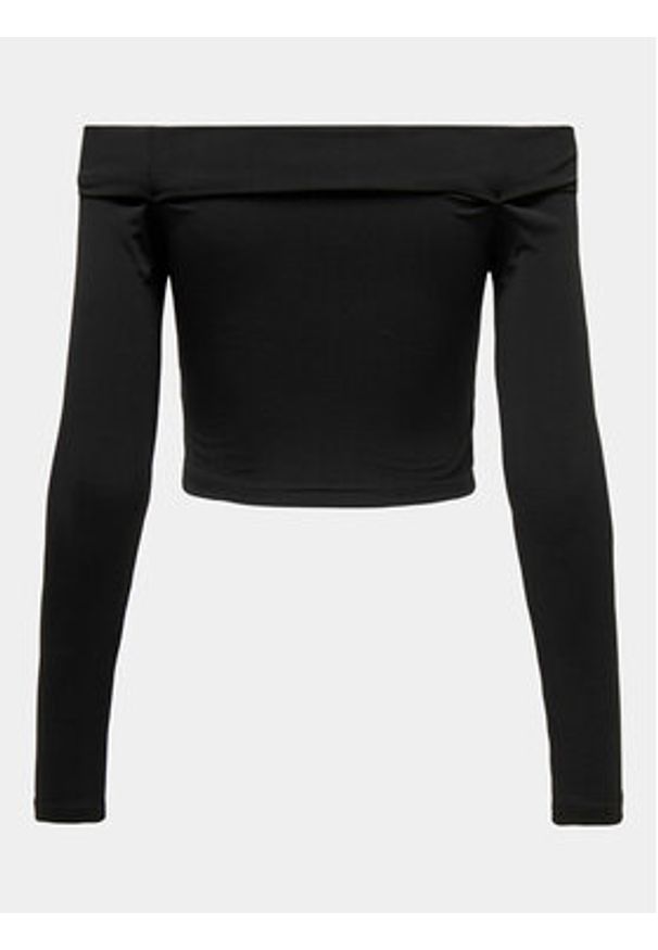 only - ONLY Bluzka 15302593 Czarny Slim Fit. Kolor: czarny. Materiał: syntetyk