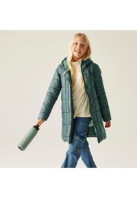 Regatta - Płaszcz dziecięcy zimowy Junior Embrie. Okazja: na co dzień. Kolor: zielony. Materiał: puch. Sezon: zima. Styl: casual, elegancki, sportowy #1